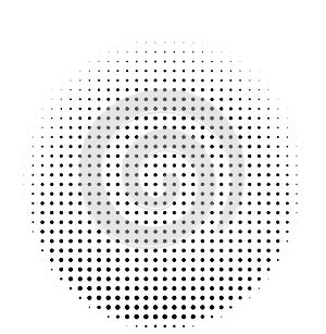 Circular Halftone Dot Pattern Abstract