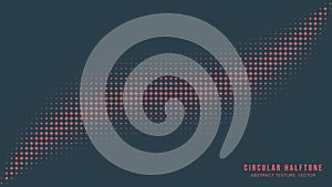 Circular Halftone Pattern Smooth Curved Border Vector Red Black Abstraction