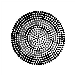 Circular halftone patterns vector