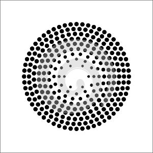 Circular halftone patterns vector