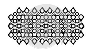 Circular and Hexagonal Grid Pattern, vector design Generative AI