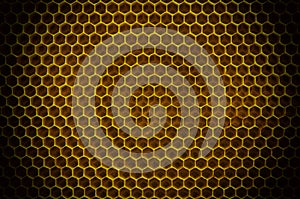 Circular honeycomb background. Elliptic gradient.