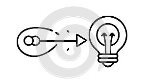 Circular Idea Flow, Continuous Innovation Cycle, vector design Generative AI