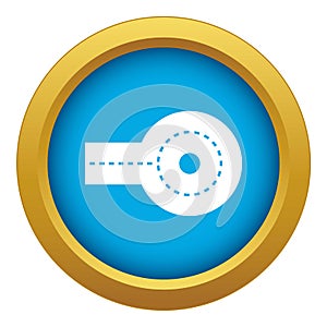 Circular impasse icon blue vector isolated