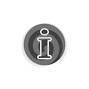 Circular information button vector icon