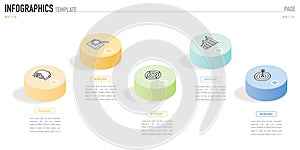 Circular isometric infographic for business presentation