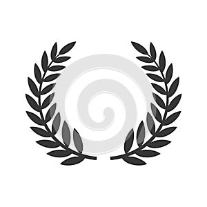 Circular Laurel Foliate Icon. Film Festival Award. Vector
