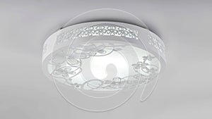 Circular led lamp on ceiling photo