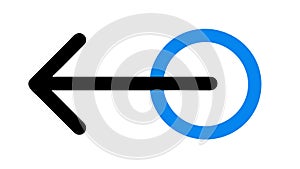 Circular Left Arrow Navigation Icon, User Interface Element, vector design Generative AI