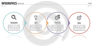 Circular linear infographic for business presentation