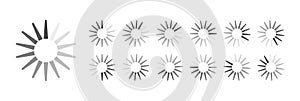 Circular Loading Buffering Icons Vector