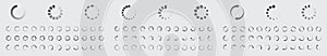 Circular Loading Buffering Icons Vector Set