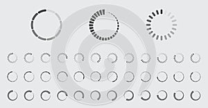 Circular Loading Buffering Icons Vector Set