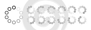 Circular Loading Buffering Icons Vector