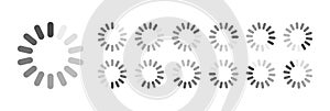 Circular Loading Buffering Icons Vector
