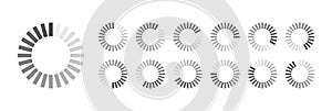 Circular Loading Buffering Icons Vector