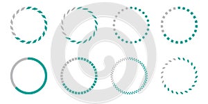 Circular loading and progress indicator icons set