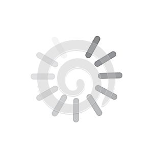 Circular loading spinner icon graphic motion indicator