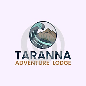 Taranna Adventure Lodge logo trees, symbolizing nature, travel, exploration, adventure, and wilderness retreat