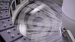 Circular loom: specifies the density and width of the weave. drum for winding sleeves of woven polypropylene yarns. production