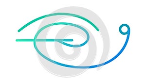 Circular Loop Arrow Dynamic Flow Direction Icon Vector, vector design Generative AI