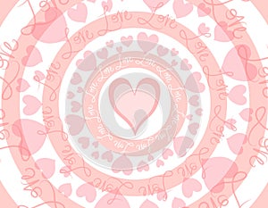Circular Love Valentine's Day Background