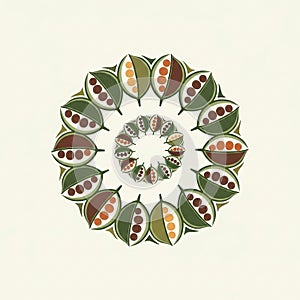 Is a light, solid color, highlighting the vibrant geometry of the