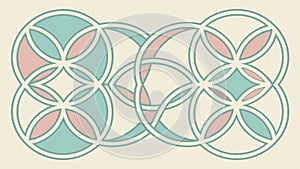 Circular Mandala Pattern with Geometric Petals, vector design Generative AI