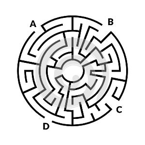 Circular maze game