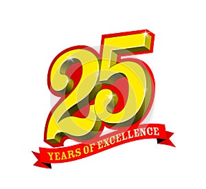 Logo design for 25 years of excellence photo