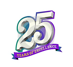 Logo design for 25 years of excellence photo