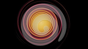 Circular orange color radio wave background