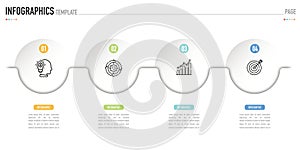 Circular origami infographic for business presentation