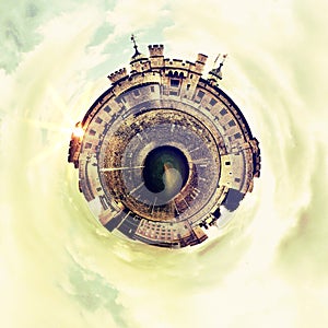 Circular Panorama of London`s most famous attractions