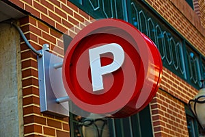 Circular Parking Sign