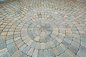 Circular Pattern Brick Garden Patio photo