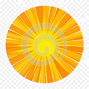 A circular pattern featuring a bright yellow center surround