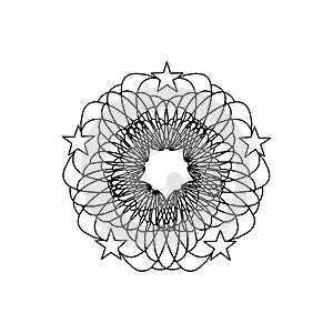 Circular pattern in form of mandala for Henna, Mehndi, tattoo, decoration