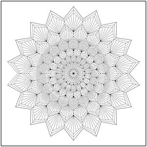 Circular pattern in form of mandala for learning and education. Coloring page