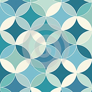 Circular Pattern in Soft Aqua Tones