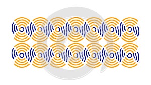 Circular Pattern Waves, Abstract Rhythmic Design Element, vector design Generative AI