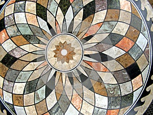 Circular patterned tabletop photo