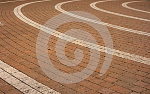 Circular paving pattern