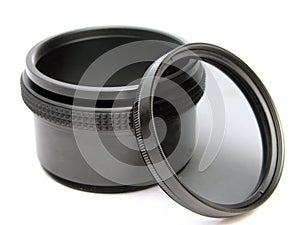 Circular polarizer filter and adapter photo
