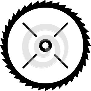 Circular Power Saw Blade Vector Illustration