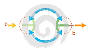 Circular Process Flow Diagram with Arrows, vector design Generative AI