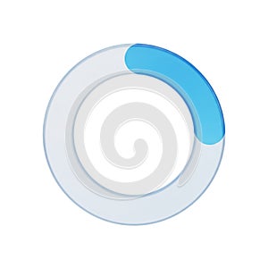 Circular Progress Indicator with Blue Segment