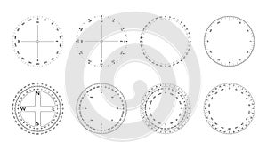 Circular protractor with dial and wind directions