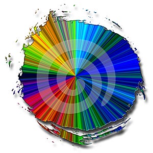 Circular radiating colors