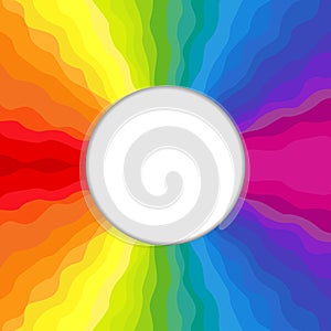 Circular rainbow frame